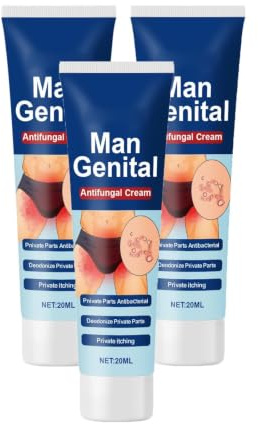 Anti-démangeaisons Homme Soins Privés,Crème Antifongique Pour Homme,Soulage Le Démangeaisons,Convient Pour Le Zones Intimes,20G*3PC