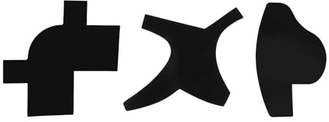 Leftwei Set di Cartoncini per Modellare la Barba, 3 Eleganti Strumenti per Migliorare L'attaccatura dei Capelli, Essenziali per la Cura della Casa (BLACK)