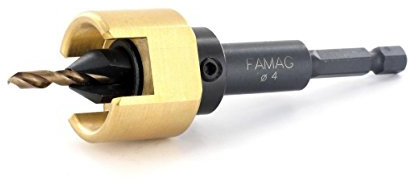 FAMAG 3577 Fräsersatz 4mm mit Tiefenanschlag, Senker Durchmesser 12mm