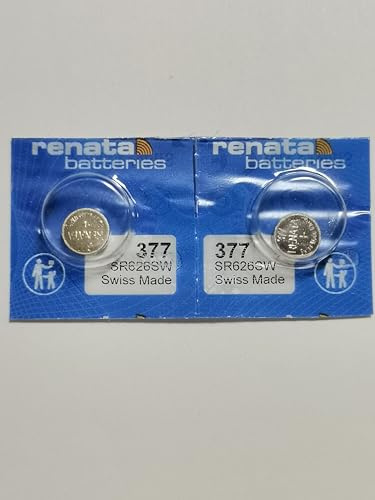 2 X Renata 1.55 Volt Watch Battery 377 Replaces SR626SW