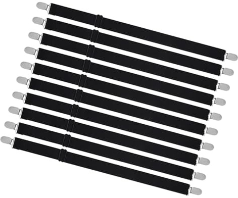 Bandes de fixation élastiques pour drap de lit, 10 pièces, de couverture de matelas réglable, bandes de liaison élastiques réglables