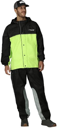 FROGG TOGGS Men's Road Toad Reflective Waterproof Rain Jacket, Hivis/Black, XX-Large