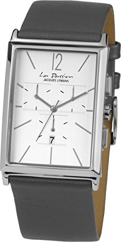 JACQUES LEMANS damklocka hjorthyrare La Passion läderarmband massivt rostfritt stål Chronograph LP-127H