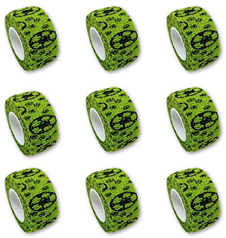 Juego de 9 tiritas infantiles EKNA | Vendajes para dedos | Vendajes tiritas | Tiritas sin pegamento – Con selección de diseño – 2,5 cm x 4,5 m – Elástico, impermeable, cohesivo...