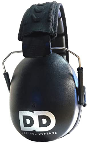 DECIBEL DEFENSE Orejeras de seguridad profesionales de 37 dB NRR – La protección auditiva más alta y cómoda para disparos y uso industrial – La mejor protección auditiva garantizada (extragrande)