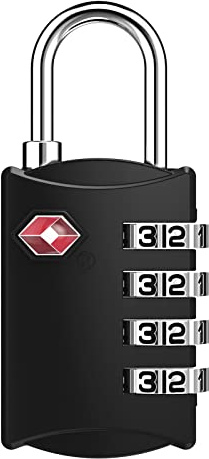 ZHEGE Suitcase Lock, TSA Approved Luggage Lock (Black)