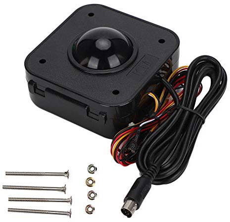 Ciglow Trackball-Maus, multidirektionales Scrollen, kabelgebunden, ergonomische Trackball-Maus für Arcade-Spiele (mit LED)