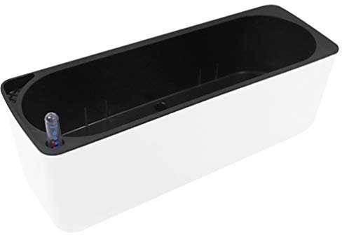 Cabilock Rectangle Auto Arrosage Jardinière Boîte Fenêtre Jardinage Boîte en Plastique Pots de Fleurs avec Système D'irrigation Automatique Pots Décoratifs pour Plantes Herbes Fleurs 2 Pcs