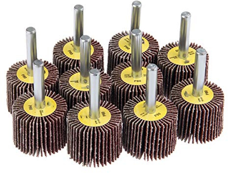 10 STÜCKE Mahlen Puffing Sandpapier Klappe Radkopf 30mm mit Dorn für Rotary Mini Bohrer DUO ER