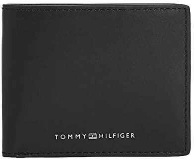 Tommy Hilfiger Herren TH Moderne Leder Mini CC Geldbörse, Schwarz, Einheitsgröße, Schwarz