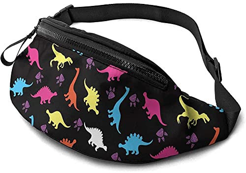 600 Hüfttasche Bunte Dinosaurier Brusttasche Mode Gurttasche Verstellbarer Damen Brustbeutel Für Geschenke Camping Spazieren