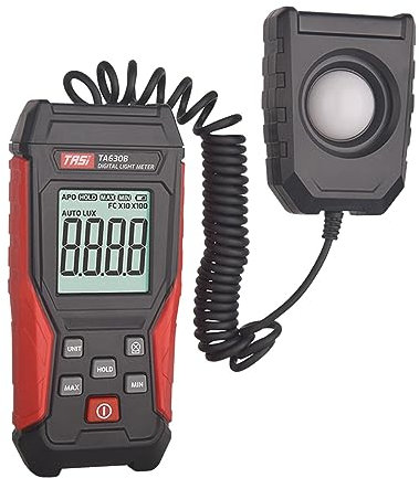 Sharplace Professionelles digitales Messgerät, hochpräzises LCD-Display, Luxmeter, digitales Lichtmessgerät, Lux-Messgerät, für die Bepflanzung von Zuhause im, Split 200000LUX