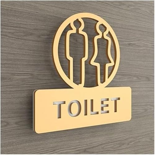 Toilettenschild, Toilettenschilder, Acryl-Türaufkleber, Beschilderung, Toiletten, Hausnummer, WC, for Badezimmer, Männer und Frauen, Hinweisschild, individuelle Schilder (Farbe: 5, Größe: 18 x 18 cm)