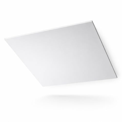 heatness Infrarotheizung Glas Keramik Decke, M – Deckenheizung energiesparend, 300 Watt, Heizkörper zur Deckenmontage, Keramik-Heizung 60 x 60 x 2,5 cm für bis zu 7 m²