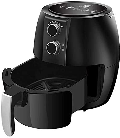 Taza de agua Freidora de papas fritas Freidora de aire Mini freidora de aire digital Freidora saludable sin aceite Horno/cocina de capacidad familiar para temporizador de cocción bajo en grasa y