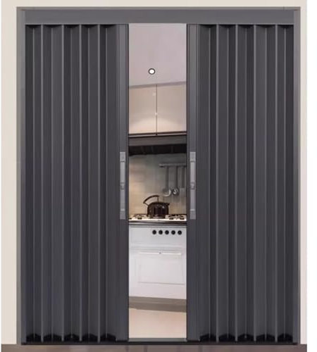 Schiebetür Falttür falttüren innentüren Aluminium-Innenfalttür mit Schloss, Mehrfach-Innentüren, Schiebetür für Küche, Waschküche, Badezimmer, 80 75 72 70 60 48 36 32 30 Zoll(64x80in(166x203cm))