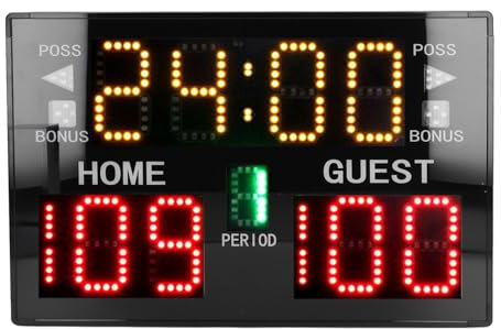 Yechiry Elektronische Anzeigetafel mit 11 Stelliger LED, Elektronische Anzeigetafel mit Fernbedienung und Timer, Punktezähler für Cornhole, Basketball, Tischtennis, Baseball
