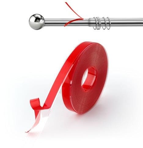 Nastro Scorrevole per Tende da 8m Trasparente, Liscio e Silenzioso Nastro Scorrevole per Anelli per Tende Nastro Scorrevole per Aste per Tende per Far Scorrere Facilmente Tende e Anelli per Tende