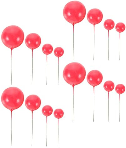 JOINPAYA 20 Piezas De Mini Adornos para Tartas Palillos para Tartas Decoraciones para Hornear Mini Globos para Tartas Adornos Dorados para Tartas Palillos para Tartas De Cumpleaños