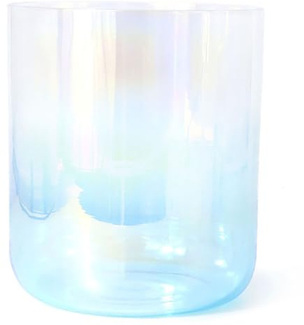 Cuenco De Canto De Luz Cósmica De 7 Pulgadas, Cuenco De Sonido De Cristal De Cuarzo De Chakra Azul Con Gradiente Transparente De 432 Hz, Alivia La Fatiga Y La Ansiedad, For Principiantes(B Note)