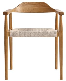 DOBESTS Esszimmerstühle Holz, Holzstühle, Holzstuhl Esszimmer, Mittelalterlicher Stil Esszimmerstühle, Rattan Stuhl Küche/Esszimmer/Wohnzimmer/Arbeitszimmer, Einfach zu montieren (Holzfarbe)