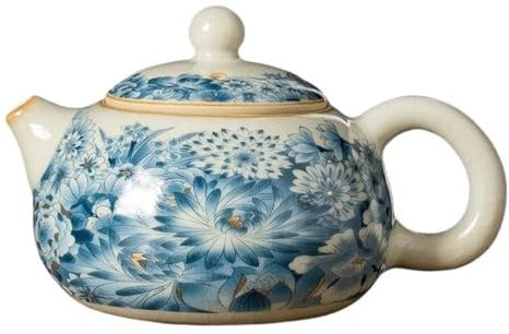 MPOPO Herbal Tea Pot 180ML Tea Brewing Single Pot Ceramic Teapot Household Kung Fu Tea Set Tea Brewer Loose Leaf Tea Steeper