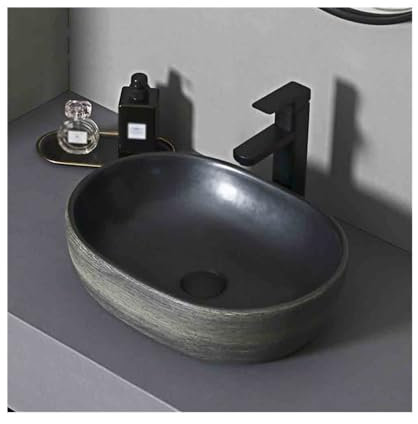 Lavabo da Appoggio Piccolo lavabo da appoggio ovale for il bagno domestico con accessori Lavabo Bagno