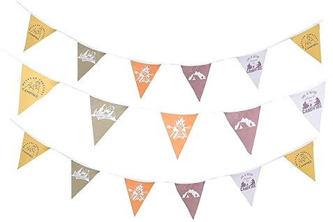 Toddmomy 1satz Camping Party Dekorationsbanner Lange Outdoor-fahne Für Fröhliche Campingfeiern Langlebige Farbenfrohe Wimpelkette Für Zelt Und Gartendekoration