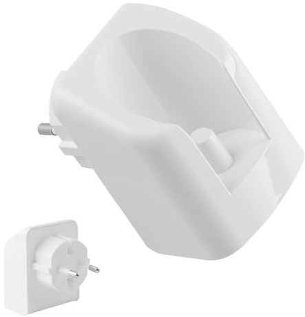 KingYH Elektrisches Zahnbürsten Kabelloses Wandladegerät für Oral-B Braun EU Steckdose für Oral-B Pro Vitality Genius X iO3 iO4 iO5 iO6 (Weiß, Elektrisches Zahnbürsten)