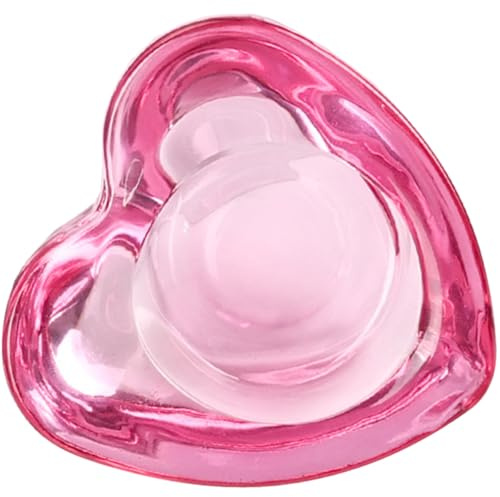 jojofuny Tasse à Nail Art en Verre Rose de Cœur, Design Délicat et Multipurpose, Accessoire Ongles Utile pour Manucure Professionnelle