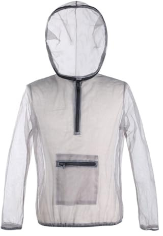 BlissfulAbode Veste anti-insectes avec capuche pour l'extérieur, protection contre les insectes, légère et respirante, en polyester, pour le jardinage, la randonnée, le camping, taille XL