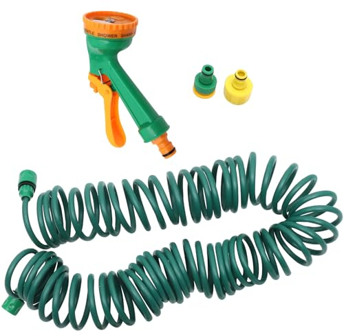 SUPVOX Tubo da Giardino Retrattile 10 M Elastica Tubo Flessibile per Irrigazione Esterna e Lavaggio Auto Testina Spruzzatrice Materiale Resistente e Anti Colore Colore Casuale