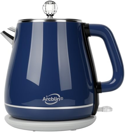 Retro Electric Kettle 1.8L, All Stainless Steel Hot Water Electric Kettle for Boiling Water, BPA Free Tea Kettle, 1350W Fast Boil, Auto Shut Off & Boil-Dry Protection