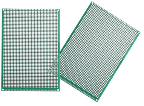 QUARKZMAN 2 Stück Steckbrett Löten 150mm x 100mm Grüne | Leiterplatte Doppelseitig Verzinnt PCB Prototypenplatine, Für Elektronik Prototypen DIY Schaltungsprojekte