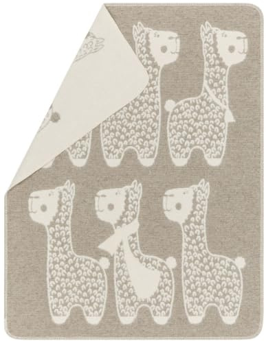 David Fussenegger Babydecke Plaid Carla 'Alpaka' 70 x 90 cm Rauch- Beige