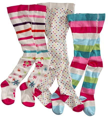 wellyou Kinderstrumpfhosen 3er Set, ecru, Gr. 122/128 (5-6 Jahre)