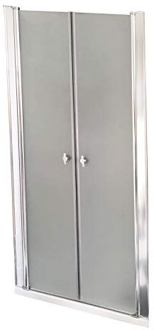 Home Deluxe - Duschabtrennung LAVEA - Milchglas - Maße: 70 x 195 cm - 6 mm nanobeschichtetes Sicherheitsglas, inkl. Scharniere und Montagematerial I - Duschtür Pendeltür Duschtrennwand Nischentür