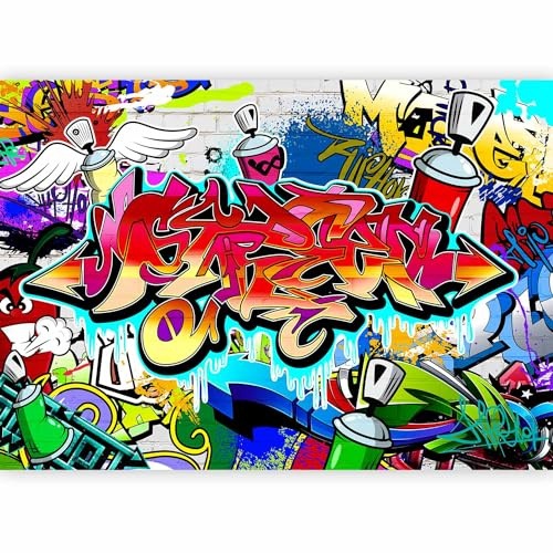 Papier peint murando intissé 350x256 cm Décoration Murale XXL Poster Tableaux Muraux Tapisserie Photo Trompe l'oeilTableaux muraux déco XXL Graffiti f-A-0018-a-b
