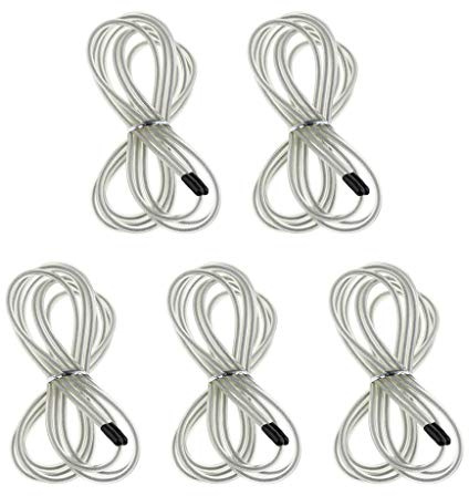 B Baosity 5er Pack Edelstahl Springseil Ersatz Speedrope Ersatzseile Ersatzkabel Stahlseil für Fitness Boxtraining - Weiß