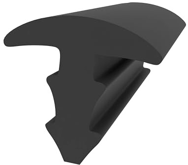 Anti-Rutsch Profil für Treppenstufen - Schwarz - 10 Meter - 9 mm Höhe - 3,5 mm Nutbreite - Rutschschutz Treppe - Treppenkantenprofil – Treppenstufendichtung