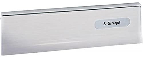 RENZ/Einzel-Briefkasten für Türen & Tore/RAL-Farbe / 8 Liter Durchwurfbriefkasten mit Zugluftbürste/Edelstahl-V4A-Einwurfklappe mit RSA1-Namensschild/Dein-Briefkasten.de