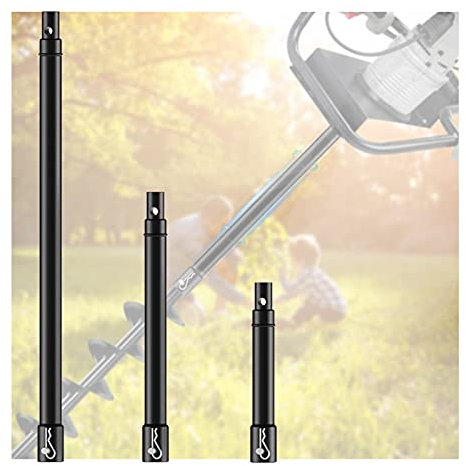 Bluetooth earphone Neues Erdbohrer-Verlängerungsstangen-Set, 8''/12''/20'' Post Hole Digger Ersatz-Schnecken-Bits EIS-Bits-Verlängerungs-Set, Zum Anbringen Von Erdbohrern Mit 20 Mm Durchmesser