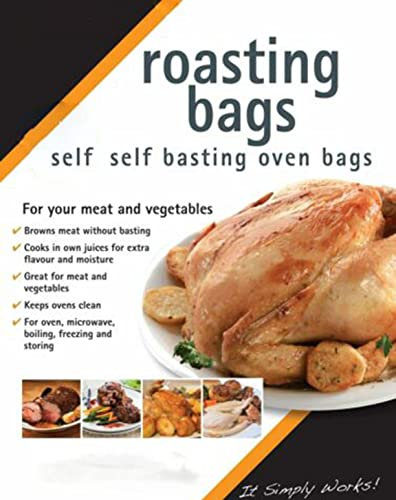 Vsorce4u 8 x Roasting Bags Self Basting Oven Bags Oven Microwave Roasting Cooking Bags (25 x 38 cm)