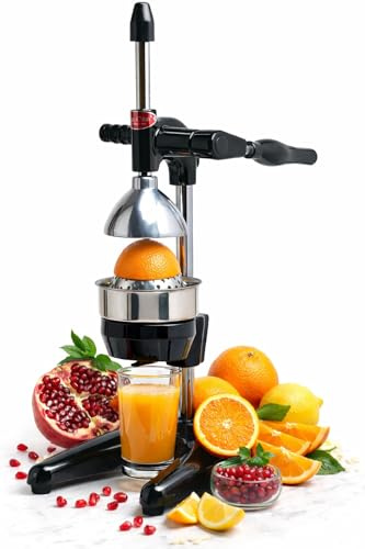 CanCan Professionelle Hand Saftpresse Zitruspresse Orangenpresse Granatapfelpresse Fruchtpresse Schwarz