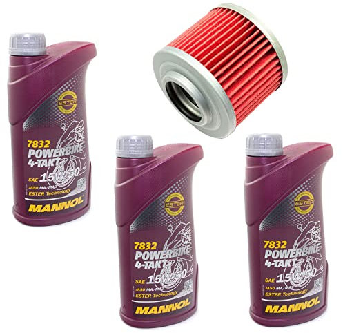 Motoröl Set 15W50 3 Liter + Ölfilter KN151 für BM W MZ/MUZ