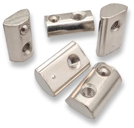 Set je 50x Nutenstein M3 + M4 + M5 für 6mm Nut 6 mit Zentrierung und Federkugel für 3D Drucker und CNC 20x20 Hammermutter 2020