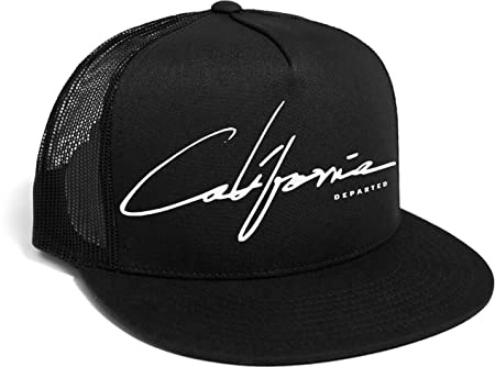 DEPARTED Herren Mesh Trucker Hat mit Print/Motiv - Snapback Cap - No. 288, Black