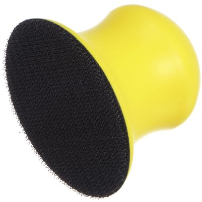 sourcing map Hook and Loop Hand Sanding Block 3 Inch Round Detail Sanding Disc PU Foam Backing Plate Manual Sander for Detailing Polishing