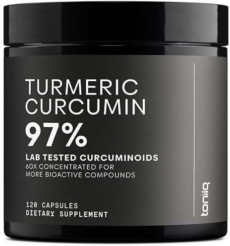 Turmeric Curcumin - Ultra High Potency 60:1 Extract with 97% Curcuminoids - 1200mg Per Serving - Black Pepper & MCT Oil for Enhanced Absorption - Third-Party Lab Tested - 120 Capsules