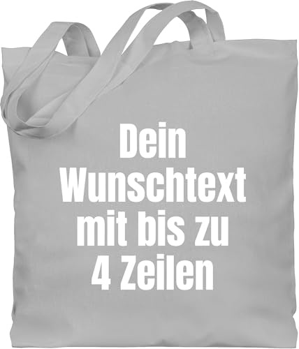 Geschenk mit Namen personalisiert by Shirtracer - Baumwolltasche - Aufdruck selbst gestalten - Wunschtext I Eigener Text I Custom Text